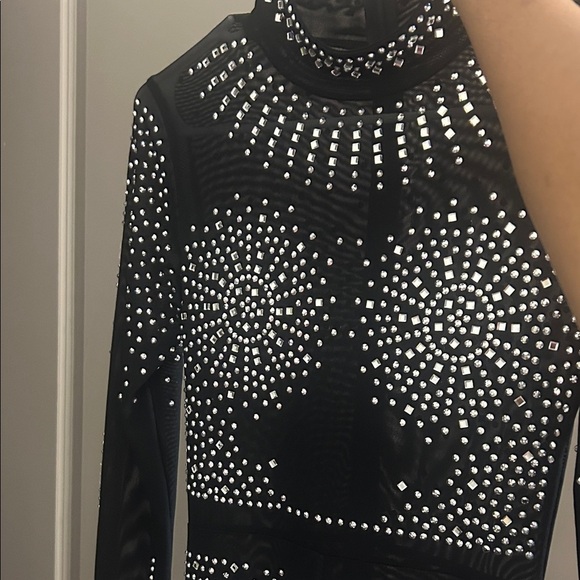 Pants - Elegant Black Studded Jumpsuit